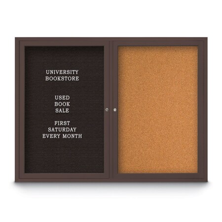 United Visual Products Corkboard, 72"x36", Pearl/White UV433H-WHITE-PEARL